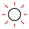 Stage lighting and event illumination icon